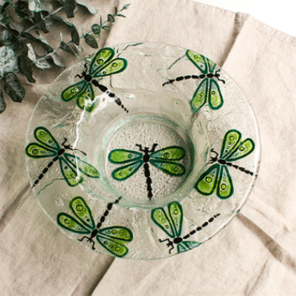 Bowl rustico libélula verde